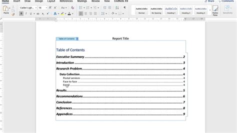 how to create professional reports and documents in microsoft word