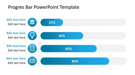 how to create progress bar with percentage in powerpoint