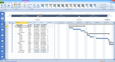 how to create project in ms project