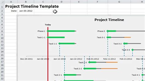 how to create project timeline in excel