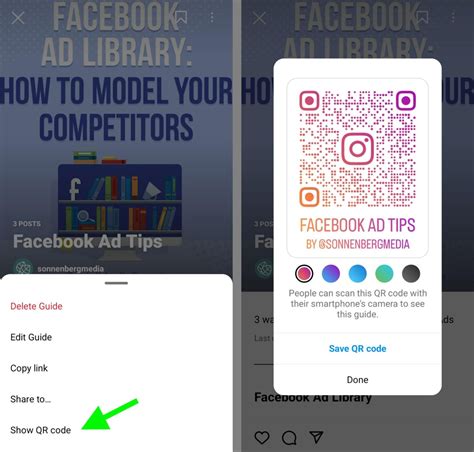 how to create qr code for instagram and facebook