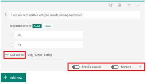 how to create questions in ms forms