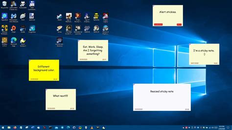 how to create reminder notes on desktop