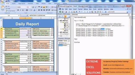 how to create report in excel vba