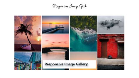 how to create responsive image gallery in html css