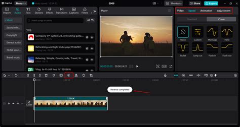 how to create reverse video in capcut