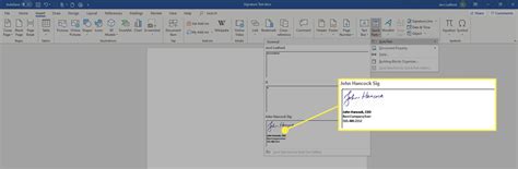 how to create signature blocks in word