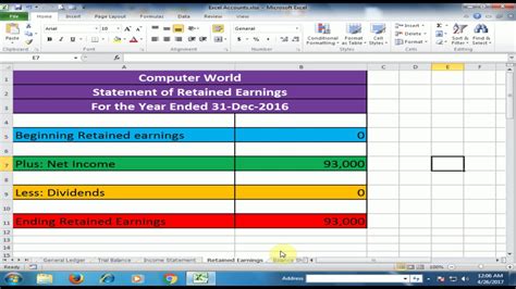 how to create simple accounting software in excel
