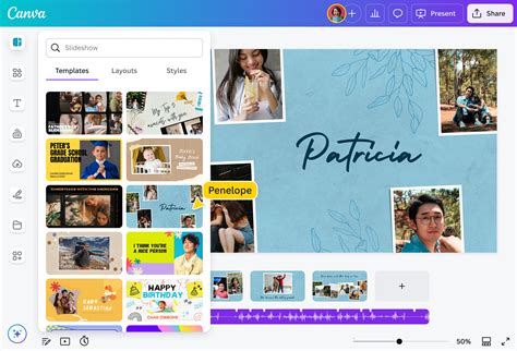 how to create slideshow in canva