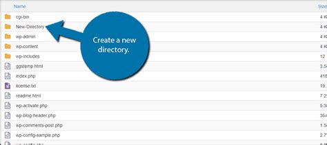 how to create sub directory in wordpress
