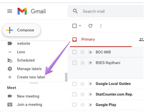 how to create sub labels in gmail app on ipad