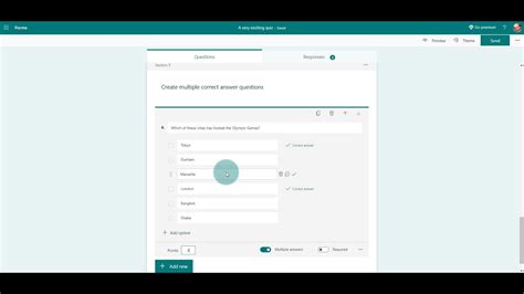 how to create sub questions in ms forms