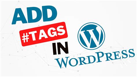 how to create tags in wordpress