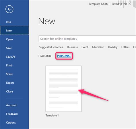 how to create template in word 2013