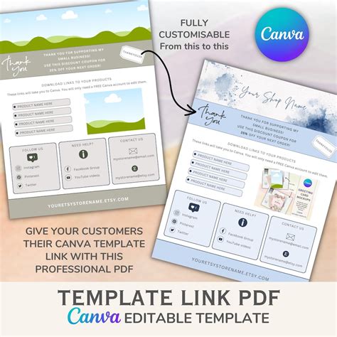 how to create template link on canva