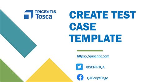 how to create test case template in tosca