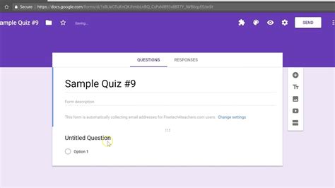 how to create test in google form