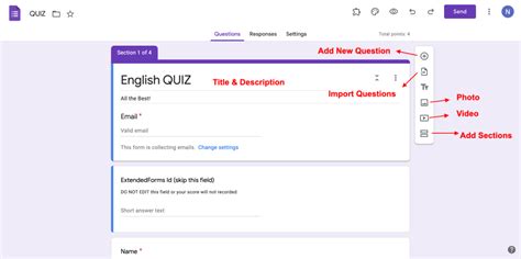 how to create test on google forms