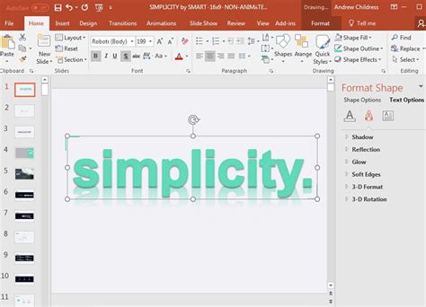 how to create text effects in powerpoint
