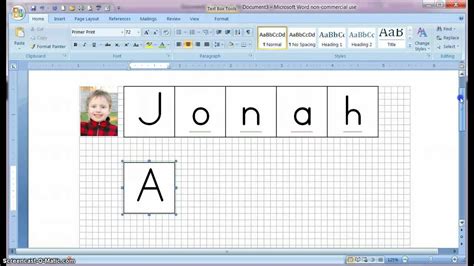 how to create tiles in word