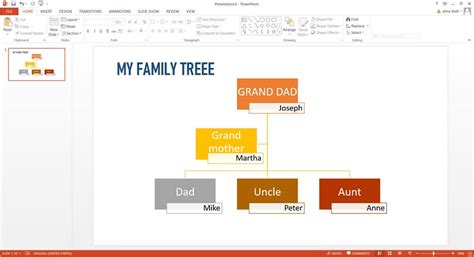 how to create tree chart in powerpoint