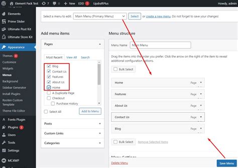 how to create two header menu in wordpress