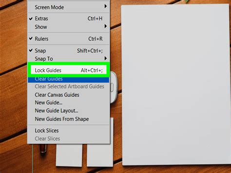 how to create vertical guide in photoshop
