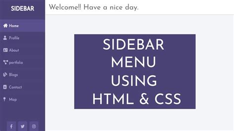 how to create vertical navigation bar in html and css