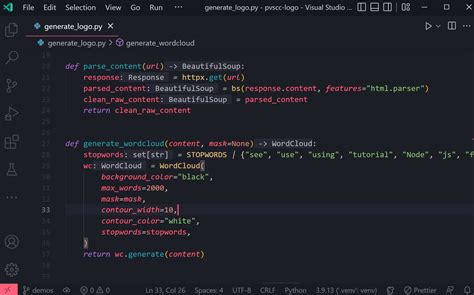 how to create website using python in visual studio code