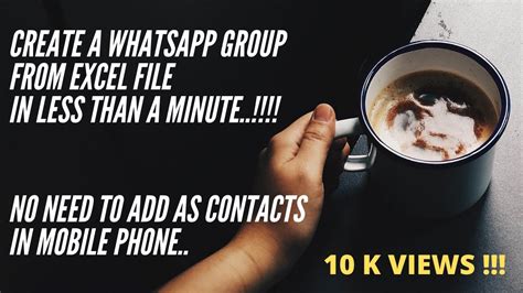 how to create whatsapp group using excel sheet