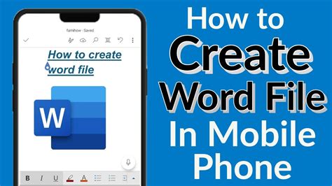 how to create word file in mobile free