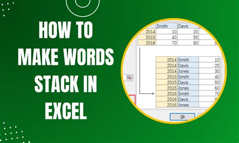 how to create word in excel