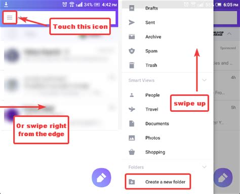 how to create yahoo mail folder on iphone