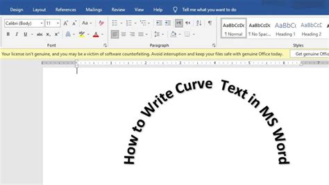 how to curve text in ms word 2013