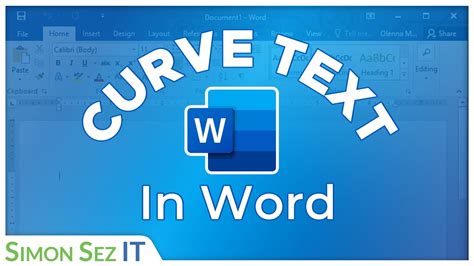 how to curve words in word doc