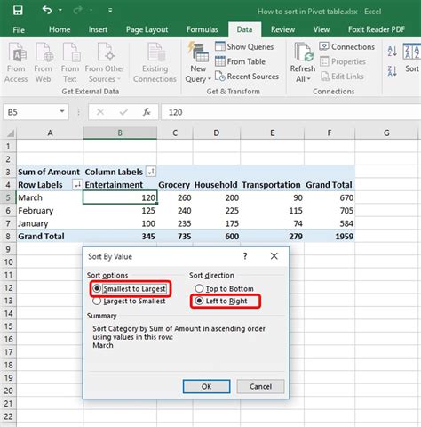 how to custom sort in excel pivot table
