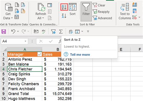 how to custom sort order in excel
