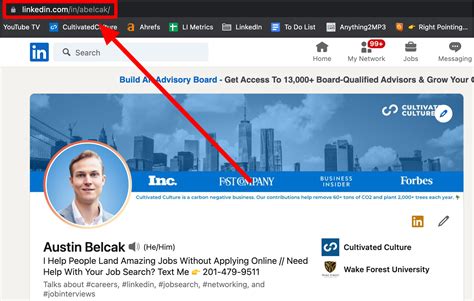 how to customize linkedin url for resume