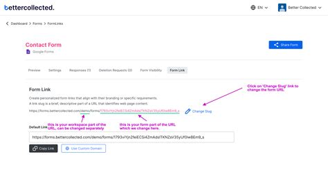 how to customize microsoft forms url