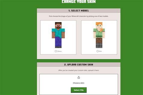 how to customize your character in minecraft java edition