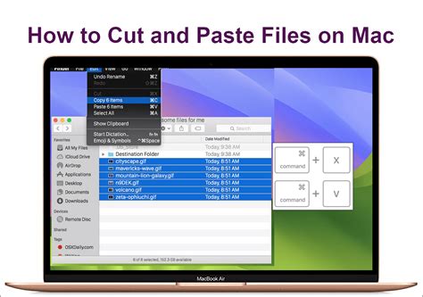 how to cut and paste on apple mac