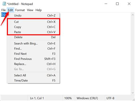 how to cut and paste on computer windows 10