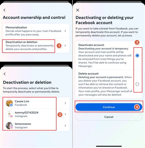 how to deactivate facebook from app on iphone
