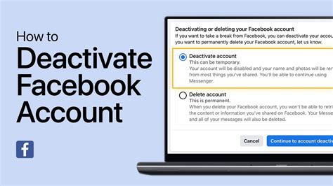 how to deactivate facebook from my computer
