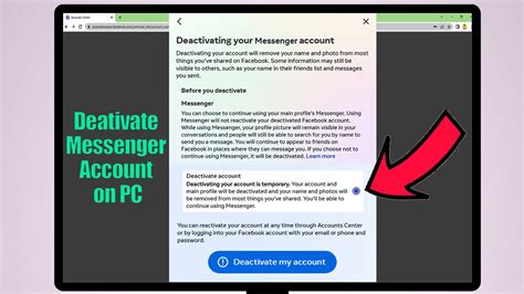 how to deactivate facebook messenger on computer