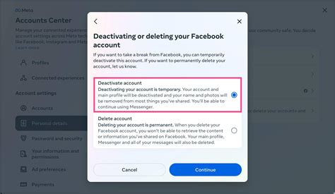 how to deactivate facebook meta on pc
