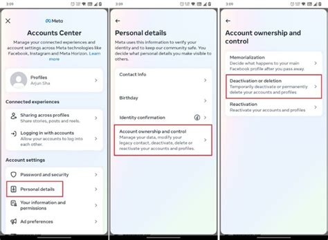 how to deactivate facebook on android meta