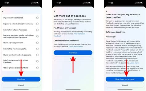 how to deactivate facebook on iphone web browser