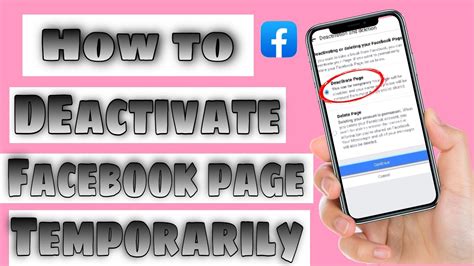 how to deactivate facebook page on phone 2024