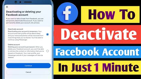 how to deactivate fb account on chrome